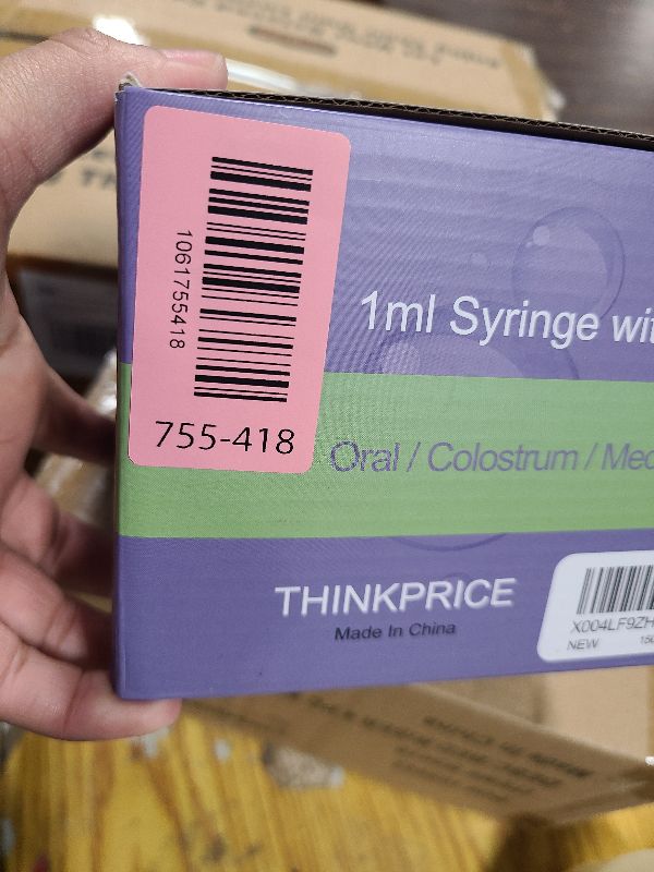 Photo 1 of 150 Pcs 1ml Syringes with Caps Oral Dispenser Individually Sterile Warpped for Medicine Dropper, Colostrum Collect Feeding Pets, Liquid