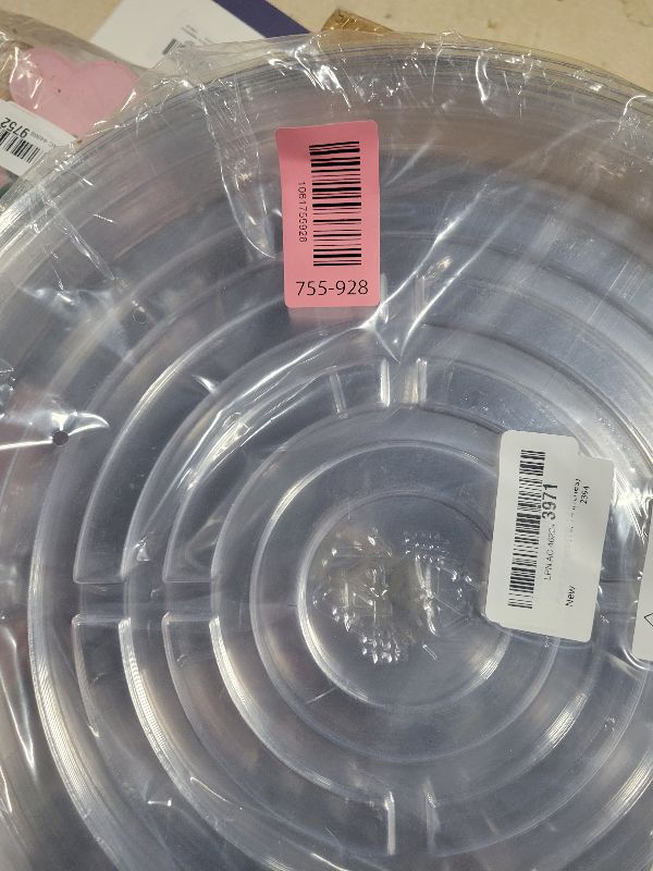 Photo 1 of 16 Packs 14 Inches Large Clear Plant Saucers for Indoor Outdoor Use Heavy Duty Plastic Plant Trays for Planter Bulk Flower Pot Drip Trays to Catch Water, 4 to 20 Inch