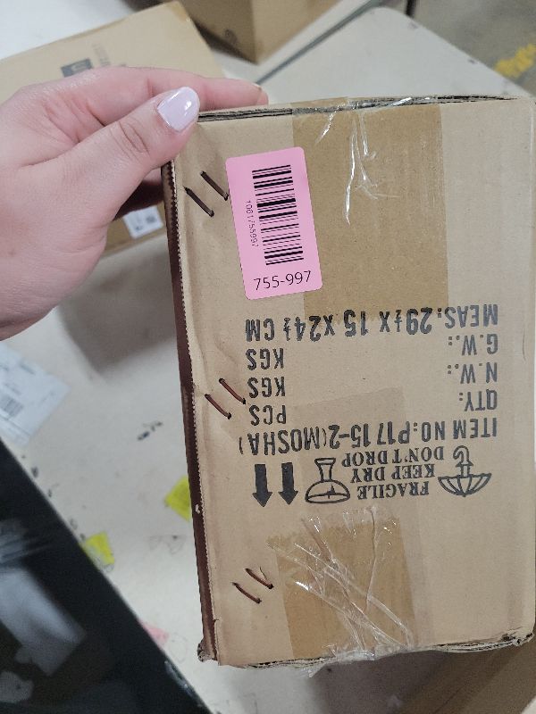 Photo 1 of 2 Pack Pendant Light Kitchen Island Pendant Lighting, Hanging Light with Spiral Cage Frosted Glass Shade, Black Modern Indoor Hanging Lamp