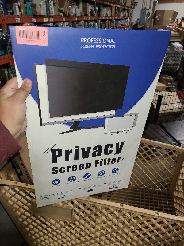 Photo 1 of [2-Pack] 24 Inch Privacy Screen for Computer Monitor 16:9 Aspect Ratio, Eye Protection Anti Blue Light Glare Shield, 24inch Removable Black Blackout Anti Spy Desktop Security Private Filter