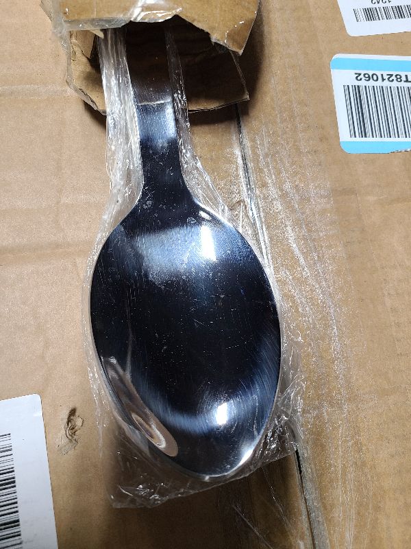 Photo 1 of 13-Inch Serving Spoons Set of 6, dongbo Stainless Steel Long Handle Buffet Serving Spoons for Catering, Silver