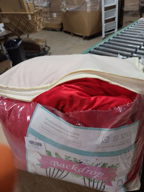 Photo 1 of 10 Panels 5ft(W) x 20ft(H) Red Ceiling Drapes for Valentine’s Day Decoration – 20 FT Extra Long Thick Polyester Wrinkle-Free Drapery Tent Decor Decorations for Birthday Party Ceremony Stage Swag