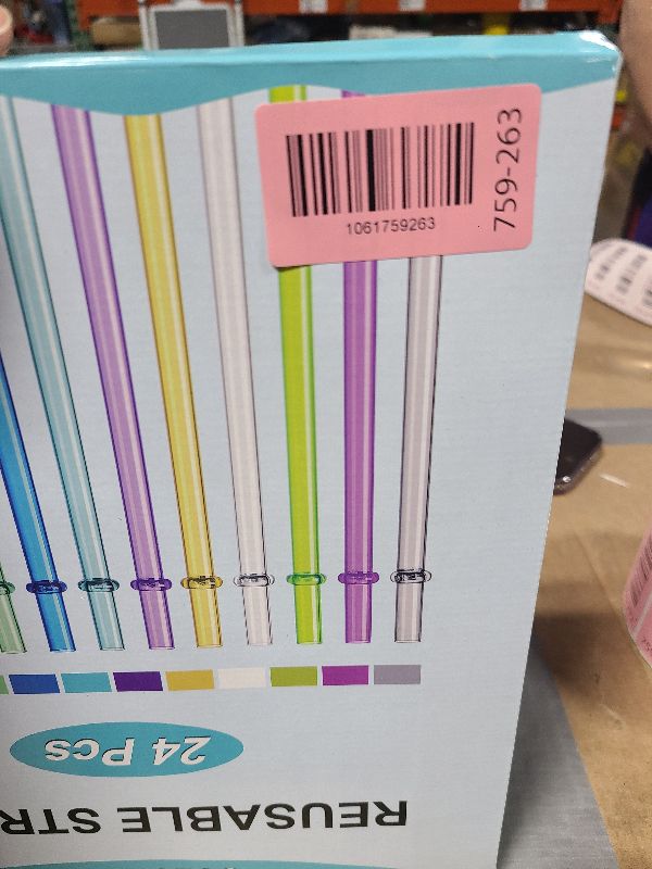 Photo 1 of 24 PCS, Reusable Straws with 4 Brushes, 10.5" Long Tritan Hard Plastic Straws, 12 Colors Translucent Replacement Drinking for 16OZ-32 OZ Tumblers, Cups, Jars, Stanley, YETI, Starbucks, BPA Free