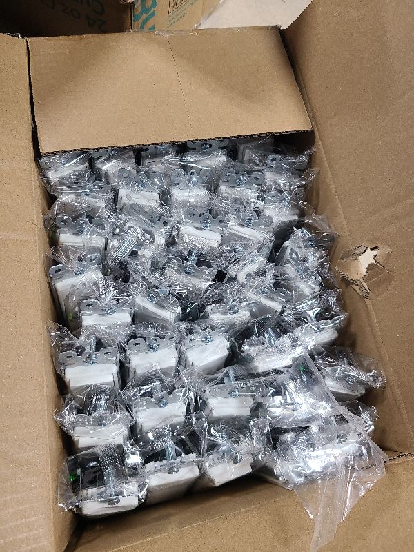 Photo 1 of (50 Pack) CML Decorator Wall Light Switch, Single Pole Switch, 15A 120/277V, 3-Year Warranty, White