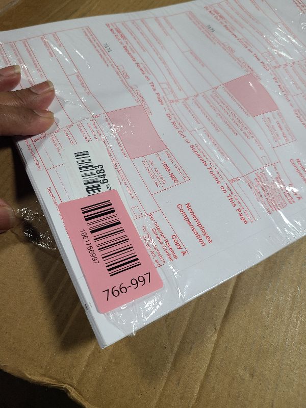 Photo 1 of 1099 NEC Copy A Forms 75 Forms (25 Sheets) Federal Income Laser Tax Forms, 2025