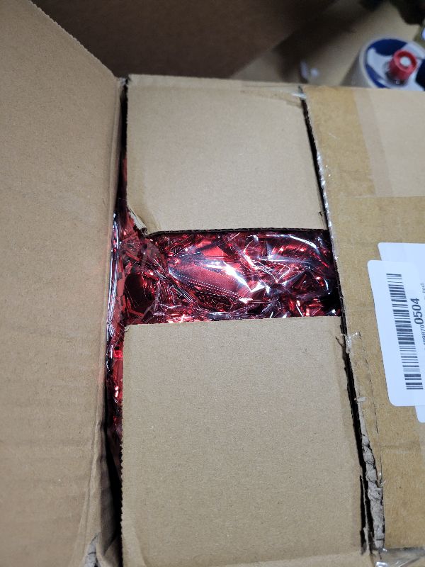 View 2 of 100 FT Christmas Tinsel Garland Red Metallic Tinsel Twist Garland Hanging Garlands Ornaments Christmas Tree New Year Party Supply Indoor Outdoor Decoration (3.54" x 100', Red)