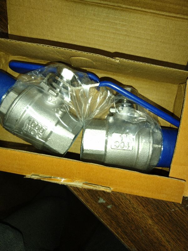 Photo 1 of 1 Inch Ball Valve, Heavy Duty Male NPT (MNPT) X Female NPT (FNPT) Thread Shut-Off Valve, 304 Stainless Steel NPT Full Port Forged 1" Ball Valve for Water Oil and Gas, 1000 WOG (2 pieces)