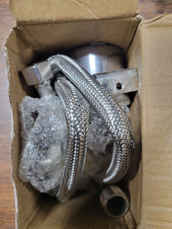 Photo 1 of 1/2 inch Float Valve, PNXKTXO Water Level Control Float Valve 1/2" to 3/4'' and 1/2'' to 1'' 304 Stainless Steel Fully Automatic Water Level Control Shut Off Valves Hose Connector