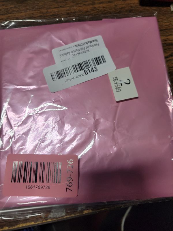 Photo 1 of 2 Balloon - Pearlescent Pink Birthday Number Balloons, 40 Inch Large Foil Balloons for Men Women Boys Girls Pearlescent Pink Themed Birthday Decorations