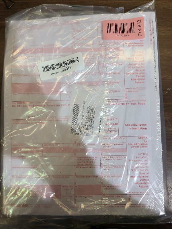 Photo 1 of 1099 MISC Forms 2025 with Envelopes, 4 Part Laser Tax Forms, 50 Vendors Kit with 50 Self-Seal Envelopes – Compatible for QuickBooks and Accounting Software, with 3 1096 Included, 50 Pack MISC 2025