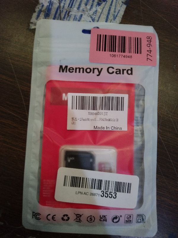 Photo 1 of 2 Pack TF Card 8GB with Adapter, High Speed Memory Card, UHS-I C10 A1 Memory TF Card for Tablet/Mobile Phone/Camera/Car Audio/Game Console (TF162 Red Gold 8GB)