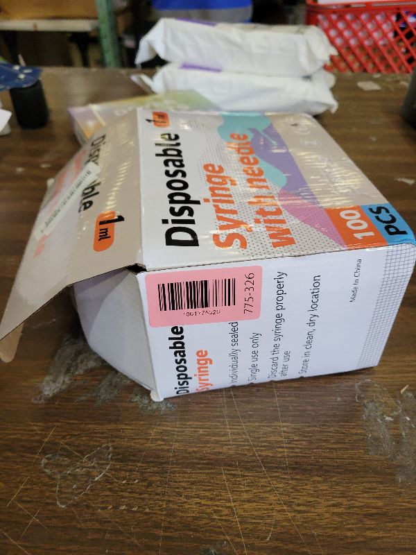 Photo 1 of 1mL Syringe 31G 1/2 Inch, Individually Wrapped, Pack of 100