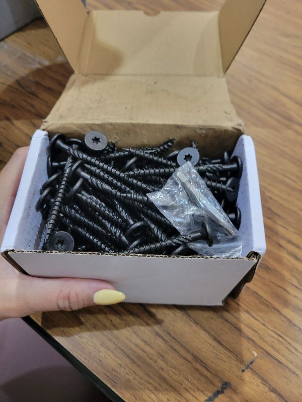 Photo 1 of #14 x 2-7/8" Lag Screws 100Pcs - Structural Screw for Outdoor Wood, Furniture, Deck & Framing, Black Wood Screws, Rust Resistant, Includes T30 Star Bit