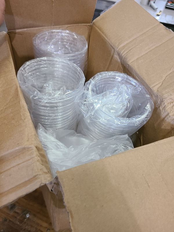 Photo 1 of [100 SETS] 32 oz Clear Plastic Cups with Lids and STRAWS, Disposable Drinking Cups for Cold Drinks, Iced Coffee, Milkshakes, Smoothies
