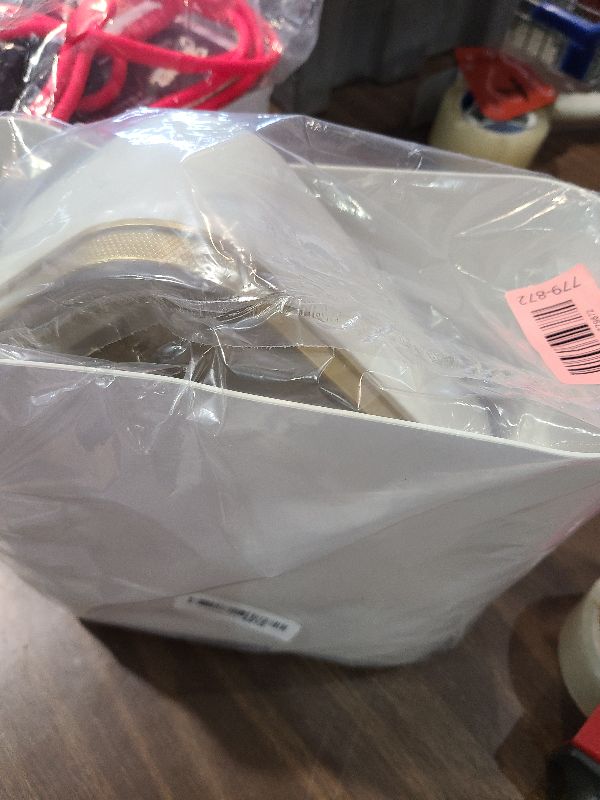 Photo 1 of 2-Pack Automatic Bathroom Trash Can with Lid, Slim Motion Sensor Garbage Can, Waterproof Touchless Trash Bin, Smart Trashcan for Bedroom, Living Room, Narrow Space, 2.3 Gallon, White+Gold Trim **MISSING 1**