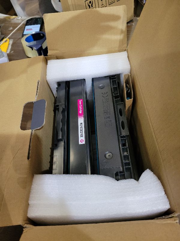 Photo 1 of 218X High Yield Toner Cartridge (No Chip) Replacement for HP 218X/218A to Compatible with HP Color Laser Jet Pro 3201dw MFP 3301cdw MFP 3301fdw MFP 3301sdw (4 BK/Y/C/M) W2180/2181/2182/2183X (No Chip)