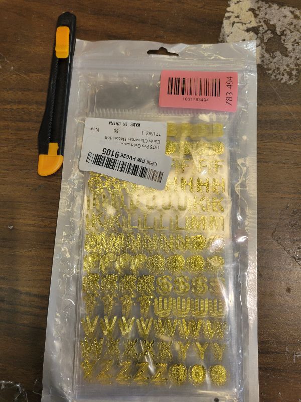 Photo 1 of 15Sheets 1575 Pcs Gold Letter Stickers, 0.45Inch Self-Adhesive Glitter Alphabet Stickers, Water Resistant Scrapbooking Embellishments for DIY Crafts Graduation Caps Greeting Cards Christmas Decoration