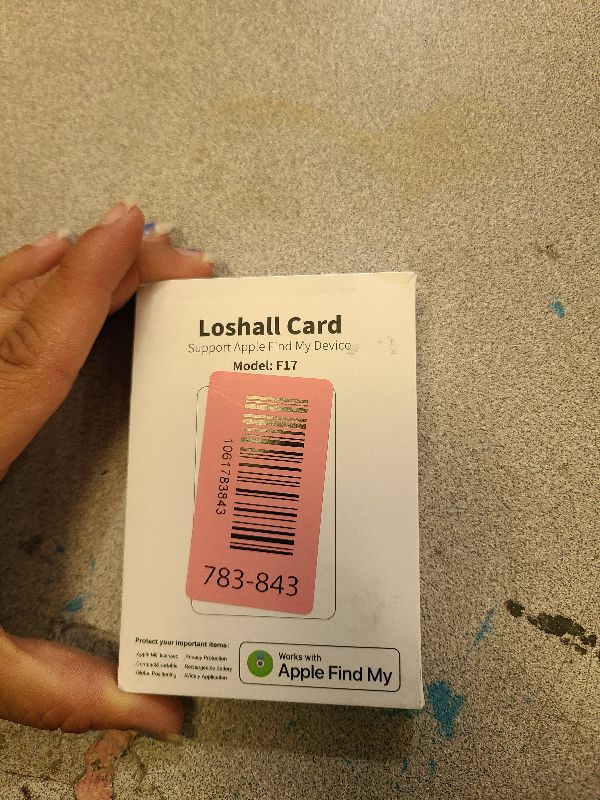 Photo 1 of 2 Pack Wallet Tracker Card [Apple MFi Certified] Air Tracker Tag (iOS only), IP68 0.06in Rechargeable Smart Card Work with Apple Find My, Keys Finder and Item Locator for Passport, Bags, Laptop, Black