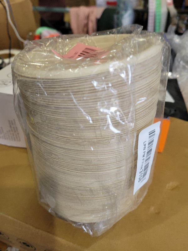 Photo 1 of 100 Pack 8oz Compostable Paper Bowls,Heavy-Duty Disposable Natural Bagasse Bowls,Biodegradable Soup Bowls,Eco-Friendly,Heat Resistant,for Ice Cream,Salad,Soup,Snack,Dessert,Pasta,Hot or Cold Use