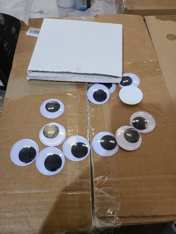 View 2 of 1.57 inch Wiggle Googly Eyes (16 Pack) 40 mm with Self-Adhesive for Art Craft (Black and White)
