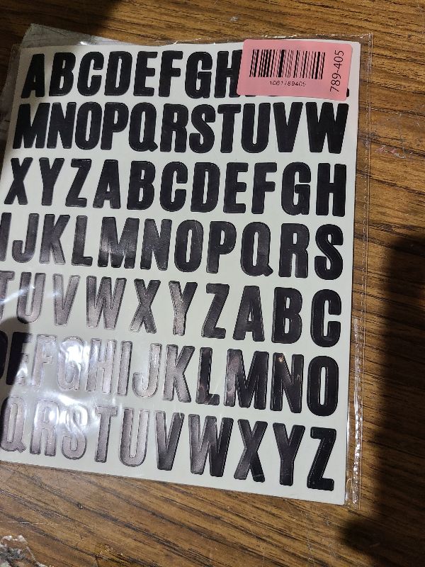 Photo 1 of 10 Sheet Small Letter Stickers - 1 Inch Black Vinyl Self Adhesive Alphabet Stickers Stick On Letters for Arts Crafts Outdoor Sign Wall Mailbox Windows Doors Car Poster Board (Black, 1 Inch)