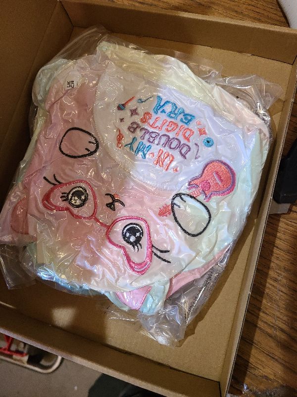 Photo 1 of 10th Birthday Cat Plush Toy, 8 Inch “In My Double Digits Era” Stuffed Animal, Soft Tie Dye Plushie Pillow with Heart Glasses & Guitar, Cute Birthday Gift for 10 Year Old Girls Kids Party Decor