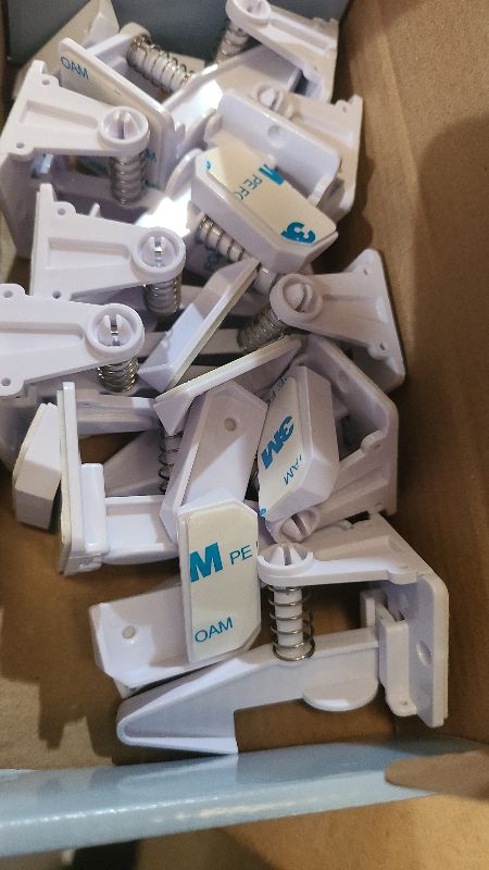 Photo 1 of 12 Pack Cabinet Locks Child Safety | Baby Safety Cabinet Locks NO Drilling 3M Adhesive Baby Proof Drawer Lock Child proofing cabinets latches for Kids Latch for Drawers & Door Child Safety Locks