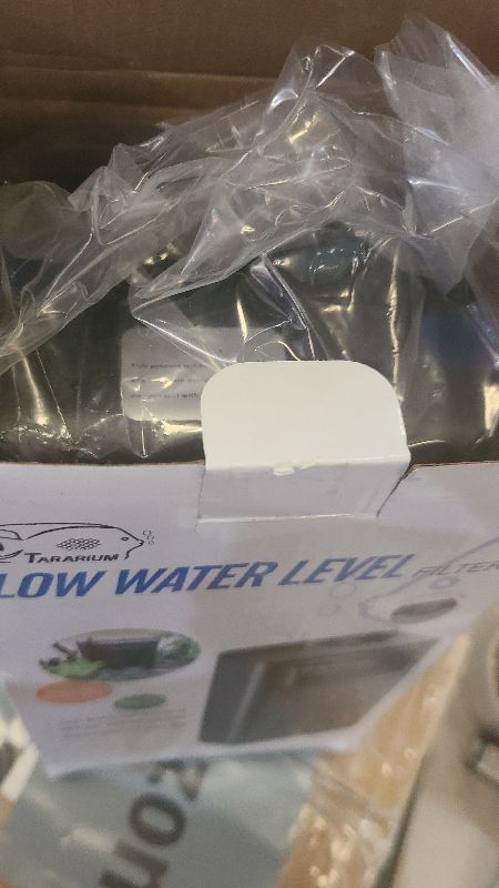 Photo 1 of 222GPH 10W Turtle Tank Filter Aquarium Filter Power Adjustable 10-40 Gal. Small Internal Filter 3-Stage Waterfall Bio-Filtration Quiet Low Water Level for Freshwater Saltwater Fish Tank Easy to Clean