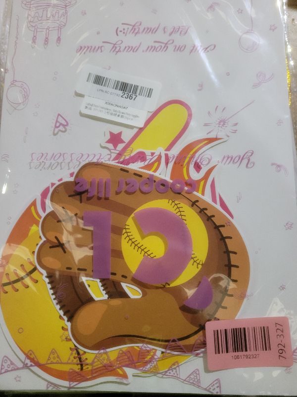 Photo 1 of 16Pcs Softball Party Centerpiece Sticks Softball Centerpieces for Table Softball Birthday Decoration for Girls Women Softball Theme Party Sports Baby Shower Supplies