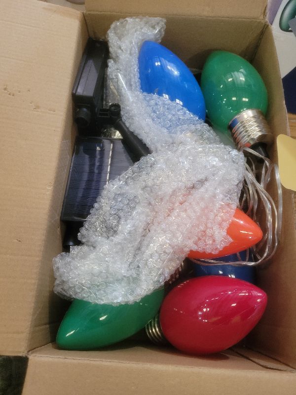 Photo 1 of 10 Pack Jumbo C9 Solar Christmas Lights, Large Bulbs Waterproof Outdoor Christmas Decorations, Solar Powered Lights for Outside Pathway Marker Stakes Yard Garden Walkway Lawn Xmas Decor (Multicolor)