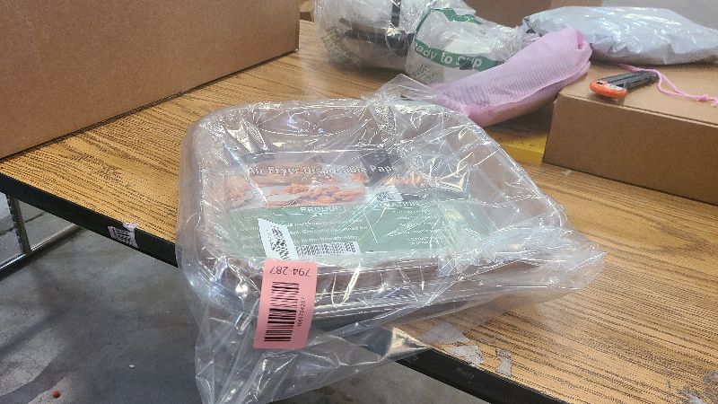 Photo 1 of 10 Inch Largest Square Air Fryer Disposable Paper Liner, XXL 100Pcs Air Fryer Parchment Liners for 8QT or Bigger Air Fryer, Non-stick, Food Grade Baking Paper for Frying, Roasting and Microwave