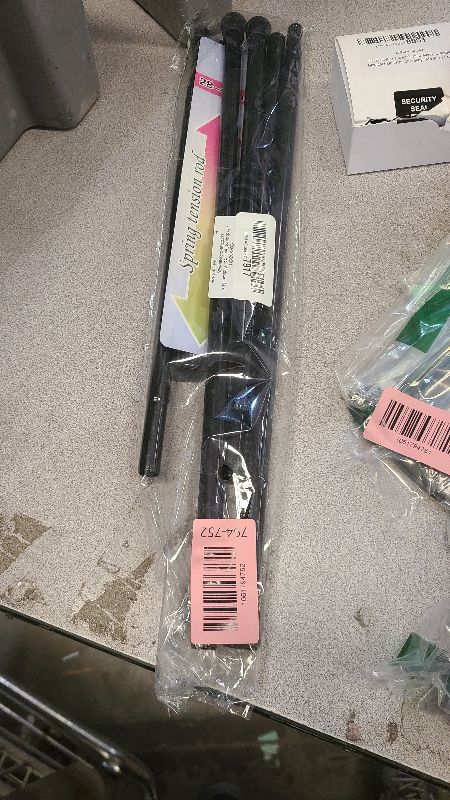 Photo 1 of 2 Pack Spring Tension Rods 28-43 Inches,5/8" Diameter Black Spring Load Adjustable Expandable,Small Short Tension Curtain Rod for Windows,Kitchen,Doorway,Bathroom,Cupboard Bars