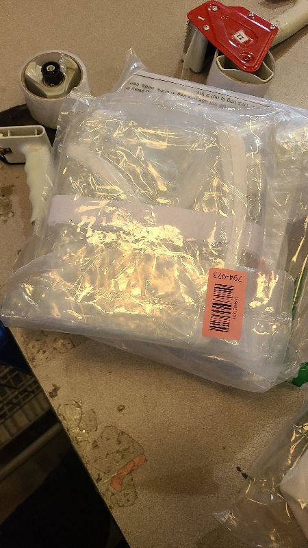 Photo 1 of 2 Pack Clear Christmas Wreath Storage Container, 24 x 8 Inch Wreath Storage Bag with Sturdy Handle and Dual Zip