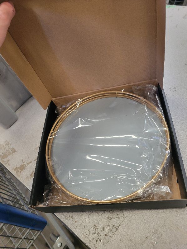 Photo 1 of 10" Wooden Lazy Susan Turntable for Cabinet – Rotating Spice Rack Organizer, Small Gray Kitchen Countertop Round Tray for Dining Table & Pantry Storage