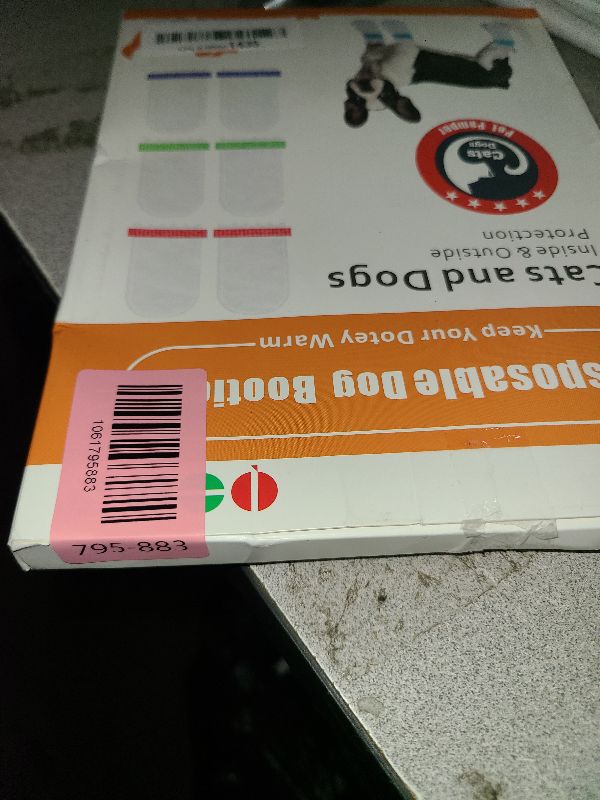 Photo 1 of 20 Disposable Dog Boots, Disposable Waterproof Dog Boots, Disposable dustproof Dog Shoes, with 3 Rolls of Adjustable self-Adhesive Bandages for Enhanced Adhesion (S)
