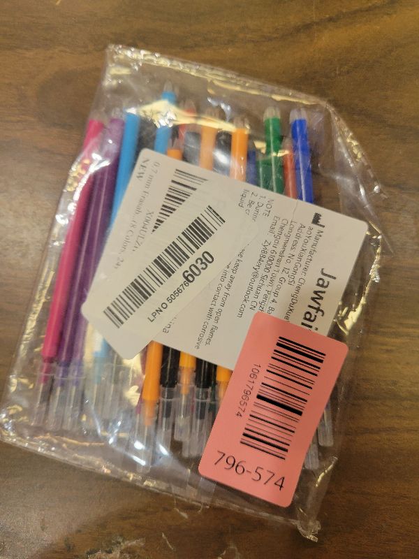 Photo 1 of 0.7 mm Erasable Gel Ink Pen Refills Compatible with Frixion Friction, Smooth Writing Multicolor Retractable Fine Point Pen Refill for School Office Home Art (8 Colors, 24)