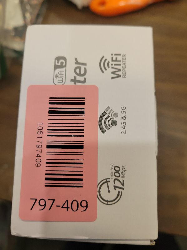 Photo 1 of 105-Device Compatible WiFi Extender Signal Booster, WiFi Extender, 12880 Sq.Ft Long Range, Dual Band 5GHz/2.4GHz 1200Mbps, Simple Installation for Home & Outdoor