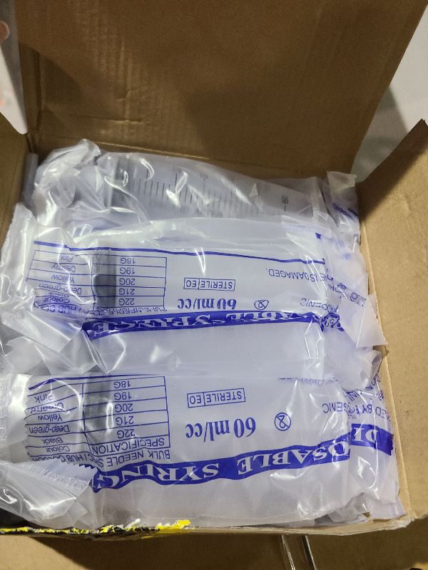 Photo 1 of 12Pack 60ml Syringe for Liquid - Large Plastic Syringes Without Needle for Food Thick Liquids and Irrigation Water, Lip Gloss Filling, Feeding Dogs Meds, Measuring ( 12 Pack 60 ml / cc )