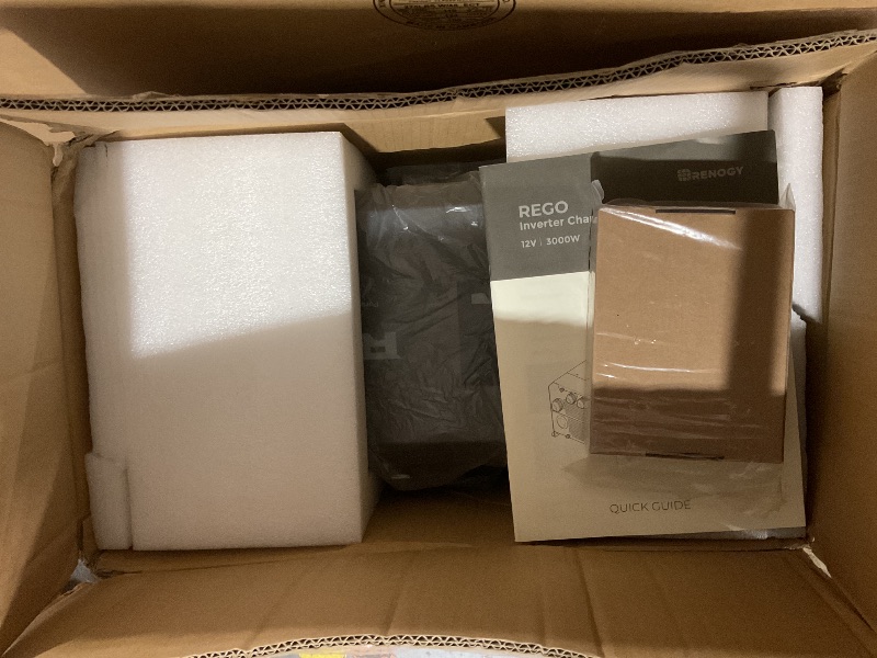 Photo 1 of ***(PARTS ONLY/ NON FUNCTIONAL)***Renogy REGO 3000W Pure Sine Wave Inverter Charger w/LCD Display 12V DC to 120V AC Built-in Bluetooth 4-Stage Charging