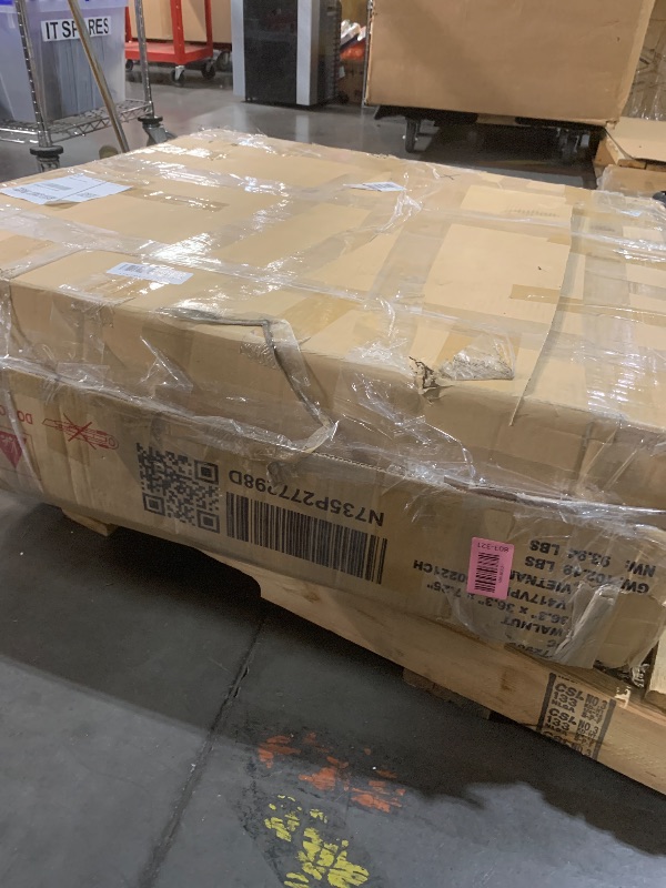 Photo 1 of **PARTS ONLY** Merax Modern Square Coffee Table with 4 Hidden Storage Drawers, 33.25" Wood Center Tables for Living Room, Minimalist Design, Easy Assembly, Walnut