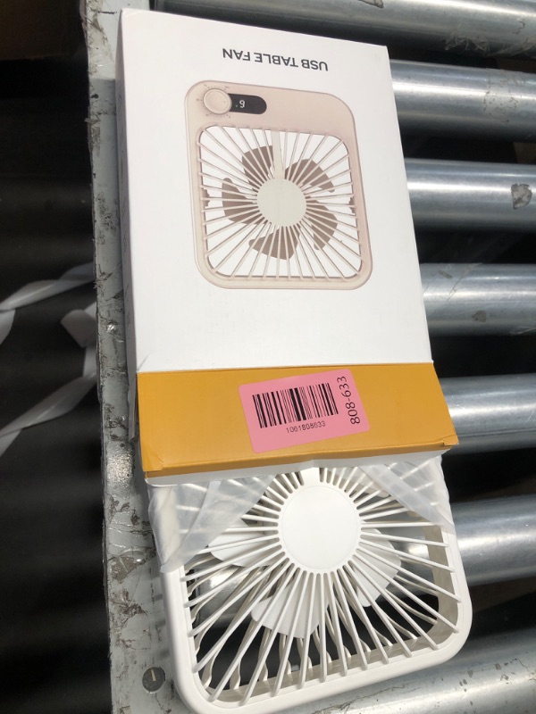 Photo 1 of ***(PARTS ONLY/ NON FUNCTIONAL)***Cooperwin Travel Fan for Sleeping, 6.8" Small Portable Fan Rechargeable Battery Powered, 100 Speeds Personal Mini Desk Fan for Office Bedroom, Cruise Ship Beach Vocation Travel Essentials, White