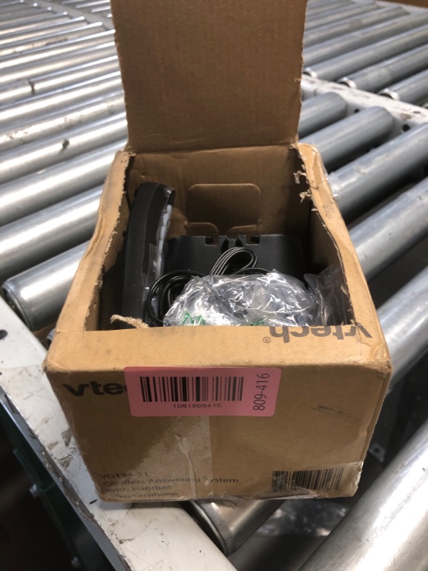 Photo 1 of [New] VTech VG134-11 DECT 6.0 Cordless Home Phone with Bluetooth Connection, Digital Answering Machine, Backlit Display,Full Duplex Speakerphone, Caller ID/Call Waiting,1000 ft Range (Black)