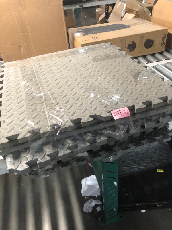 Photo 1 of **HEAVILY USED**
Home Gym Mat, Puzzle Exercise Mat, EVA Interlocking Foam Floor Tiles for Home Workout Equipment and Kids' Play Areas - Grey