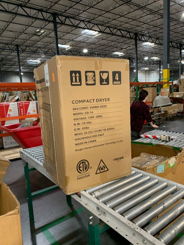 Photo 1 of ***FACTORY SEALED***
Euhomy Dryer, 3.5 Cu. Ft. 1500W Clothes Dryer, Stainless Steel Tumble Dryer with Exhaust Hose for Home, Apartment, Dorm, White