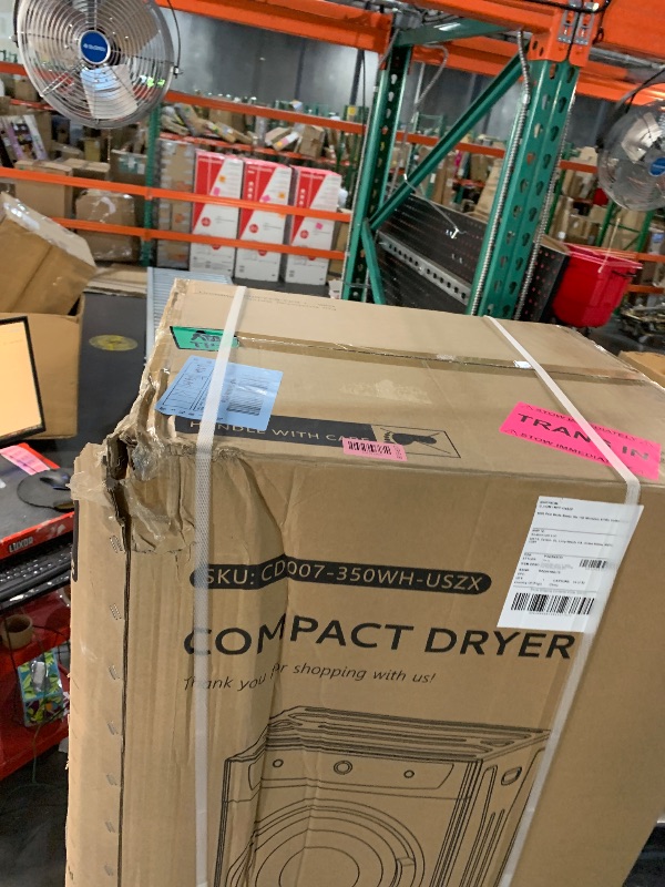 Photo 1 of ***FACTORY SEALED***
Euhomy Dryer, 3.5 Cu. Ft. 1500W Clothes Dryer, Stainless Steel Tumble Dryer with Exhaust Hose for Home, Apartment, Dorm, White