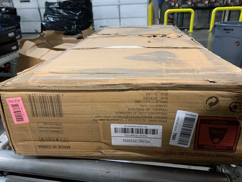 Photo 1 of ***FACTORY SEALED***
Sunny Health & Fitness Adjustable Multi-Function Incline Weight Bench with Barbell Rack, Full Body Workout Exercise Strength Training for Home Gym W/Optional Leg Developer & Preacher Curl Attachment