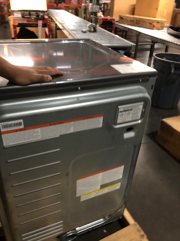 Photo 1 of (truck/trailer pick up only)
**missing power cord**
Kenmore 8.0 cu. ft. Front Load Electric Dryer with Wrinkle Guard & Accela Steam to Reduce Wrinkles, Static & Odors - Smart Sensor Drying - LED - ENERGY STAR Certified - Metallic Silver