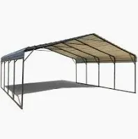 Photo 1 of (truck/ trailer pick up only)
20 ft. x 20 ft. Carport with Galvanized Steel Roof, Sturdy Metal Carport for Cars, Boats, and Tractors