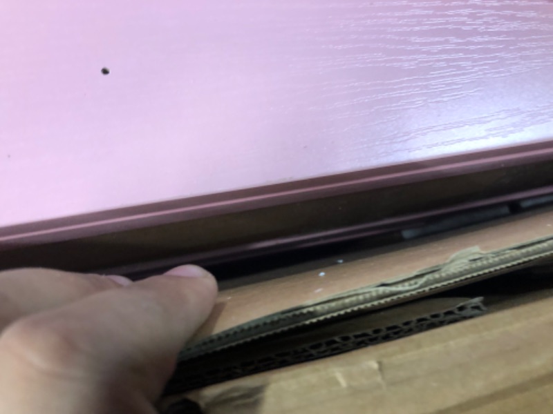 Photo 1 of ****************Mirror is broken************
Viaozutis Vanity Desk with Mirror and Lights, with Hidden Shelves,4 Compartments,2 Drawers,Cabinet & Stool,Dimmable LED Lights,Power Outlets, Ideal for Bedroom Vanity Organization (Pink)