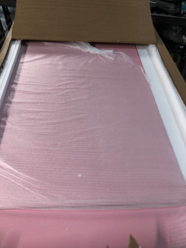 Photo 1 of ****************Mirror is broken************
Viaozutis Vanity Desk with Mirror and Lights, with Hidden Shelves,4 Compartments,2 Drawers,Cabinet & Stool,Dimmable LED Lights,Power Outlets, Ideal for Bedroom Vanity Organization (Pink)